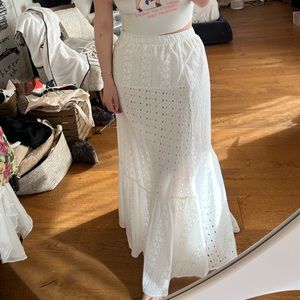 White Eyelet Skirt